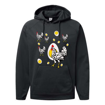 Roseanne Chicken Retro Chickens Performance Fleece Hoodie