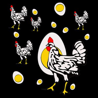 Roseanne Chicken Retro Chickens T-Shirt