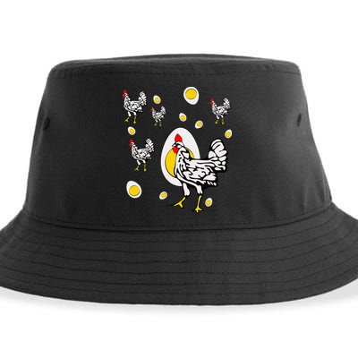 Roseanne Chicken Retro Chickens Sustainable Bucket Hat