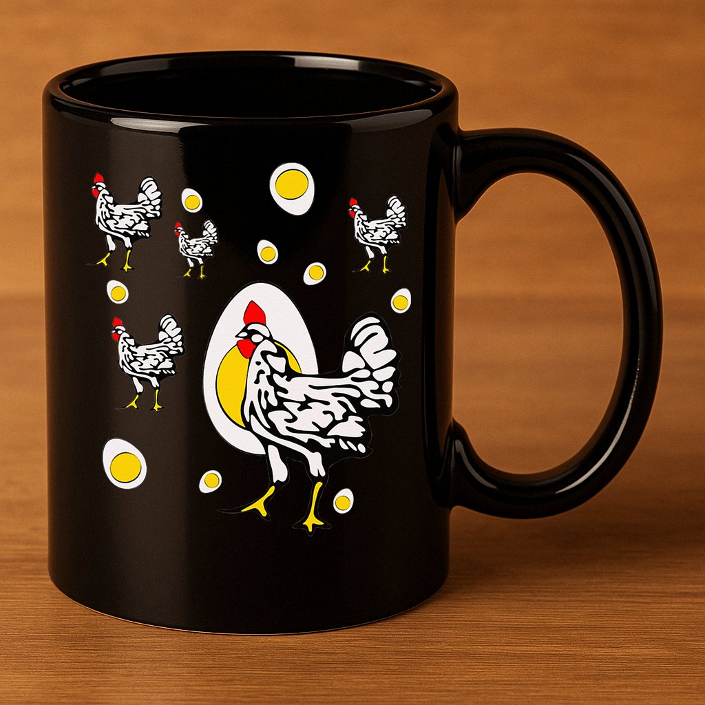 Roseanne Chicken Retro Chickens 11oz C Handle Ceramic Mug