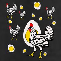 Roseanne Chicken Retro Chickens 25L Jumbo Tote