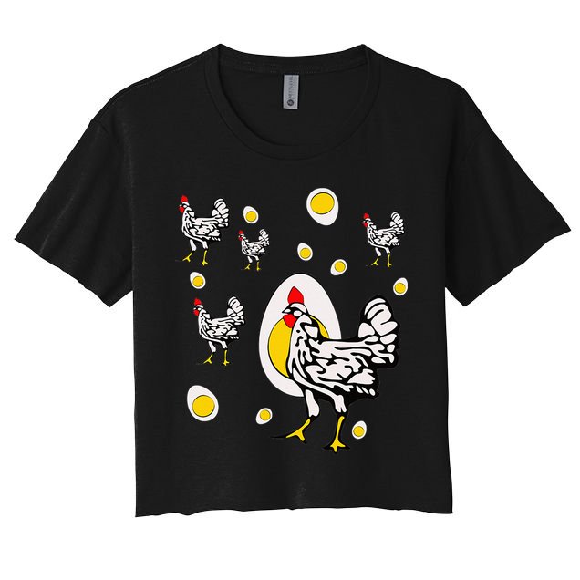 Roseanne Chicken Retro Chickens Crop Top