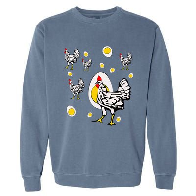 Roseanne Chicken Retro Chickens Garment-Dyed Sweatshirt