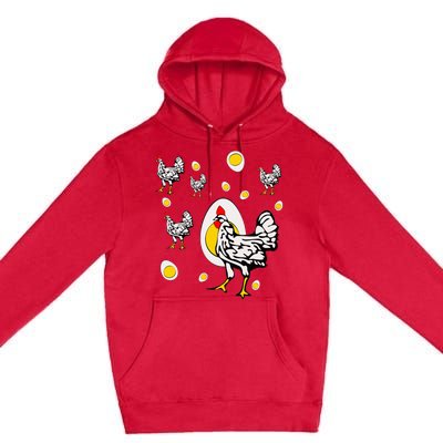 Roseanne Chicken Retro Chickens Premium Pullover Hoodie