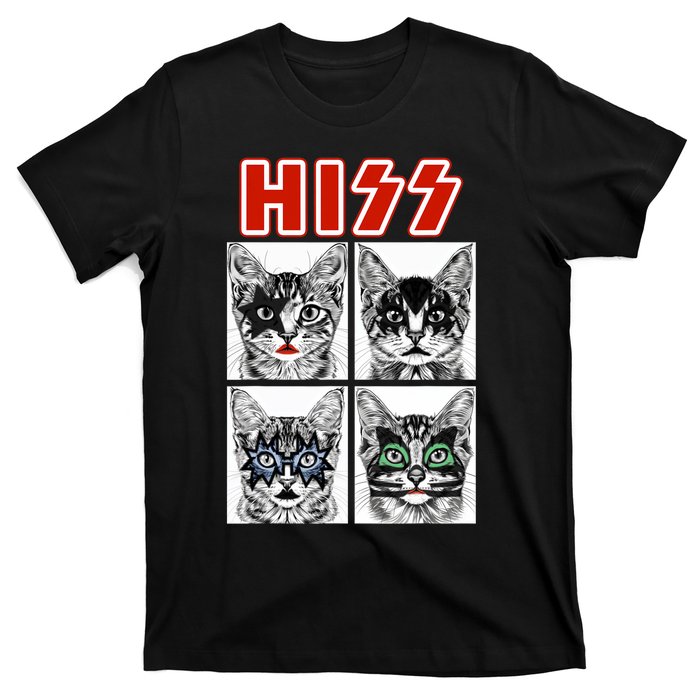 Retro Cat Rock Music Concert Band Funny Cat T-Shirt