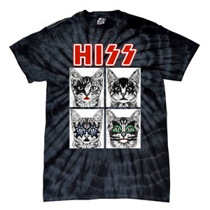 Retro Cat Rock Music Concert Band Funny Cat Tie-Dye T-Shirt