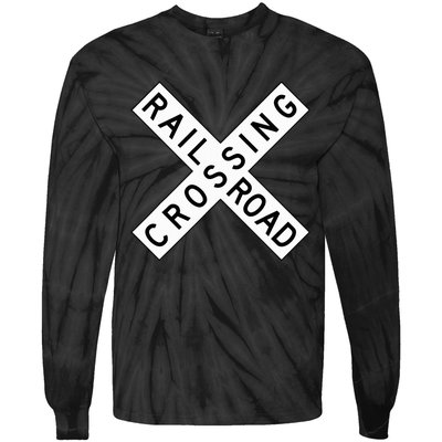 Railroad Crossing Tie-Dye Long Sleeve Shirt