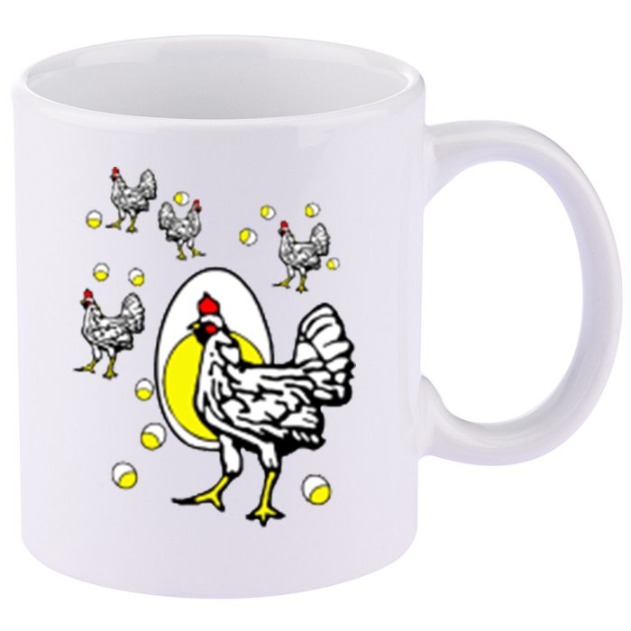 Roseanne Chicken 11oz C Handle Ceramic Mug