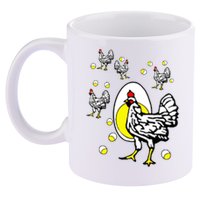 Roseanne Chicken 11oz C Handle Ceramic Mug