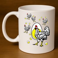 Roseanne Chicken 11oz C Handle Ceramic Mug