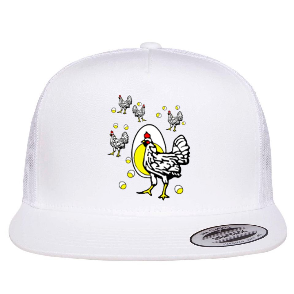 Roseanne Chicken Flat Bill Trucker Hat