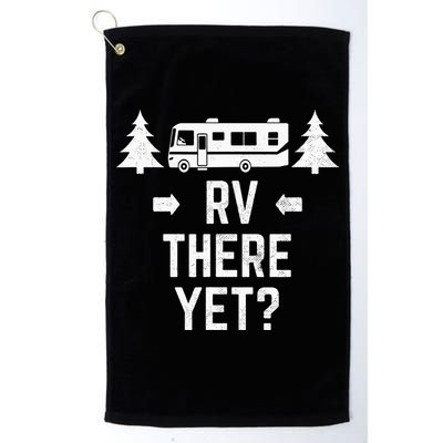 retro Camping RV There Yet Class A Motorhome Golf Towel