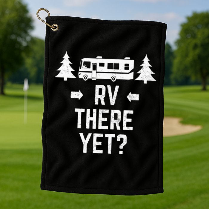 retro Camping RV There Yet Class A Motorhome Golf Towel