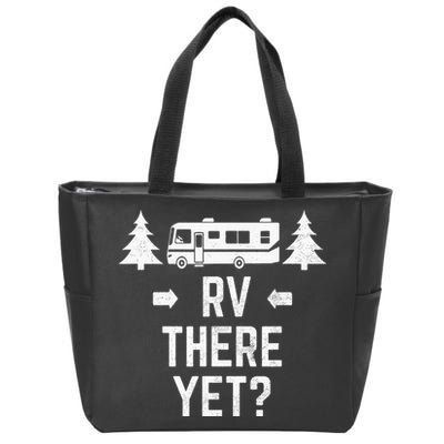 retro Camping RV There Yet Class A Motorhome Zip Tote Bag