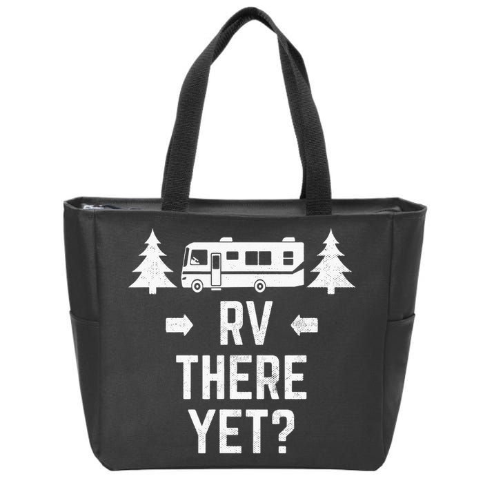 retro Camping RV There Yet Class A Motorhome Zip Tote Bag