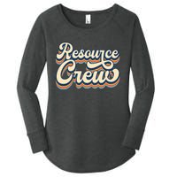 Resource Crew Retro Resource Teacher School Teacher Women's Perfect Tri Tunic Long Sleeve Shirt