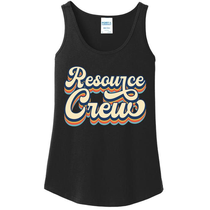 Resource Crew Retro Resource Teacher School Teacher Ladies Essential Tank