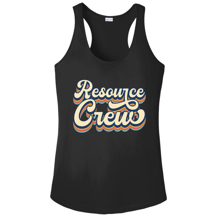 Resource Crew Retro Resource Teacher School Teacher Ladies PosiCharge Competitor Racerback Tank