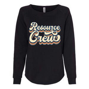 Resource Crew Retro Resource Teacher School Teacher Womens California Wash Sweatshirt