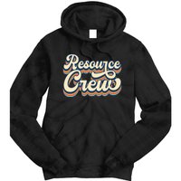 Resource Crew Retro Resource Teacher School Teacher Tie Dye Hoodie