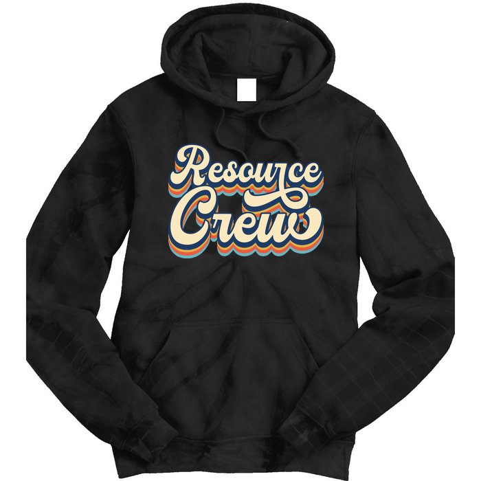 Resource Crew Retro Resource Teacher School Teacher Tie Dye Hoodie