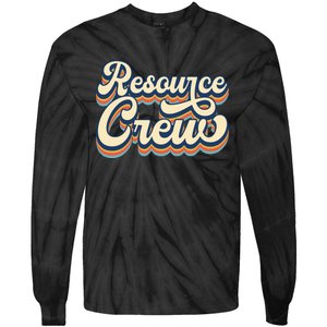 Resource Crew Retro Resource Teacher School Teacher Tie-Dye Long Sleeve Shirt