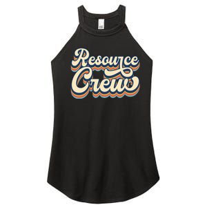 Resource Crew Retro Resource Teacher School Teacher Women's Perfect Tri Rocker Tank