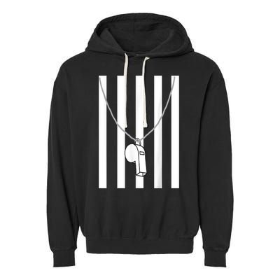 Referee Costume Ref Whistle Refereeing Linesman Umpire Garment-Dyed Fleece Hoodie