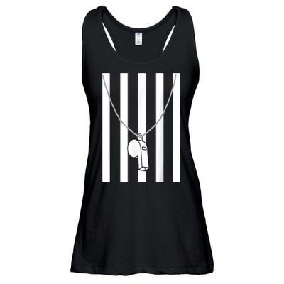 Referee Costume Ref Whistle Refereeing Linesman Umpire Ladies Essential Flowy Tank