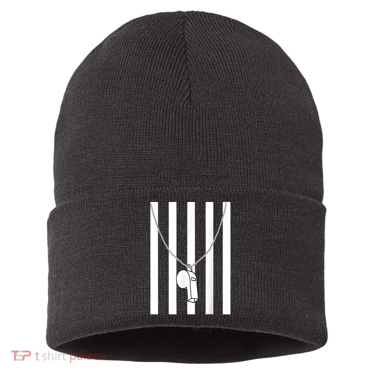Referee Costume Ref Whistle Refereeing Linesman Umpire Sustainable Knit Beanie