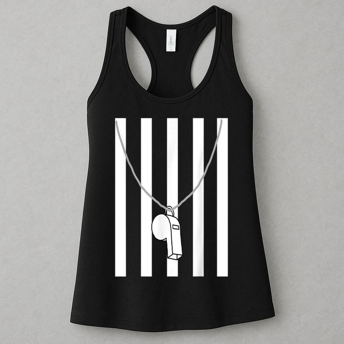 Referee Costume Ref Whistle Refereeing Linesman Umpire Womens Tank Top