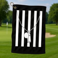 Referee Costume Ref Whistle Refereeing Linesman Umpire Golf Towel