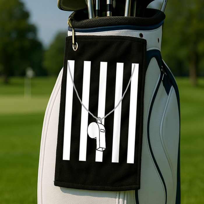 Referee Costume Ref Whistle Refereeing Linesman Umpire Golf Towel
