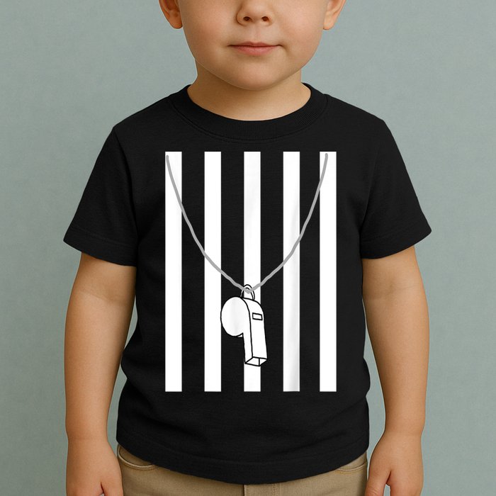 Referee Costume Ref Whistle Refereeing Linesman Umpire Toddler T-Shirt
