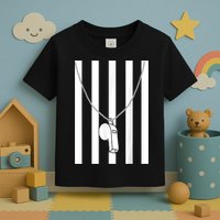 Referee Costume Ref Whistle Refereeing Linesman Umpire Toddler T-Shirt