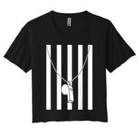 Referee Costume Ref Whistle Refereeing Linesman Umpire Crop Top