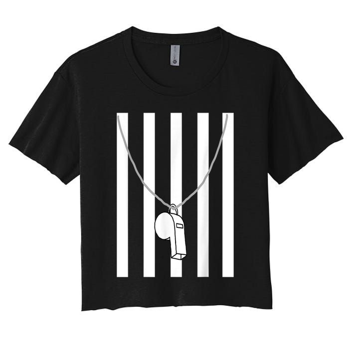Referee Costume Ref Whistle Refereeing Linesman Umpire Crop Top