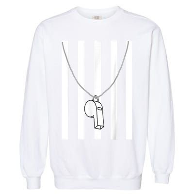 Referee Costume Ref Whistle Refereeing Linesman Umpire Garment-Dyed Sweatshirt