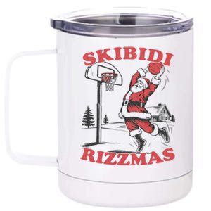 Rizzmas Christmas Rizz Santa Claus Basketball 12 oz Stainless Steel Tumbler Cup