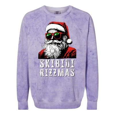 Rizzmas Christmas Rizz Santa Claus Charisma Colorblast Crewneck Sweatshirt