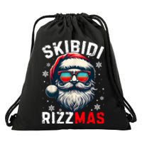 Rizzmas Christmas Rizz Santa Claus Charisma Xmas Drawstring Bag