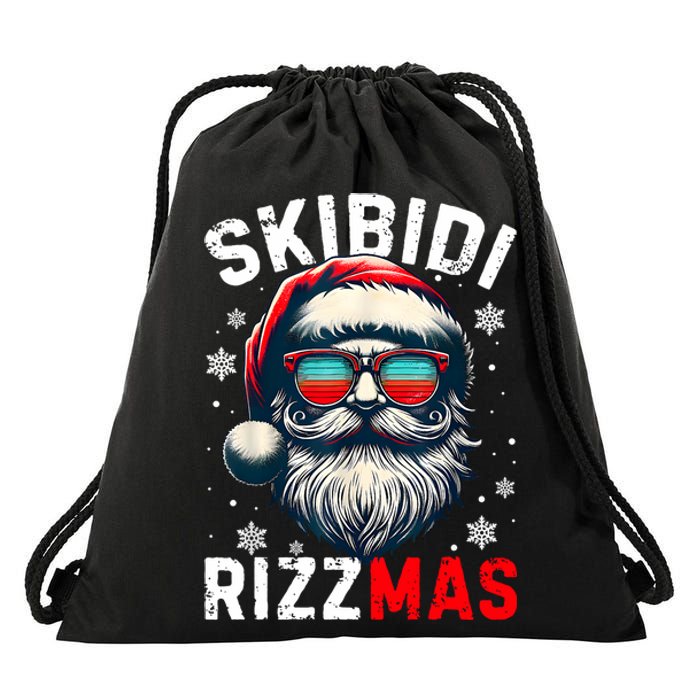 Rizzmas Christmas Rizz Santa Claus Charisma Xmas Drawstring Bag