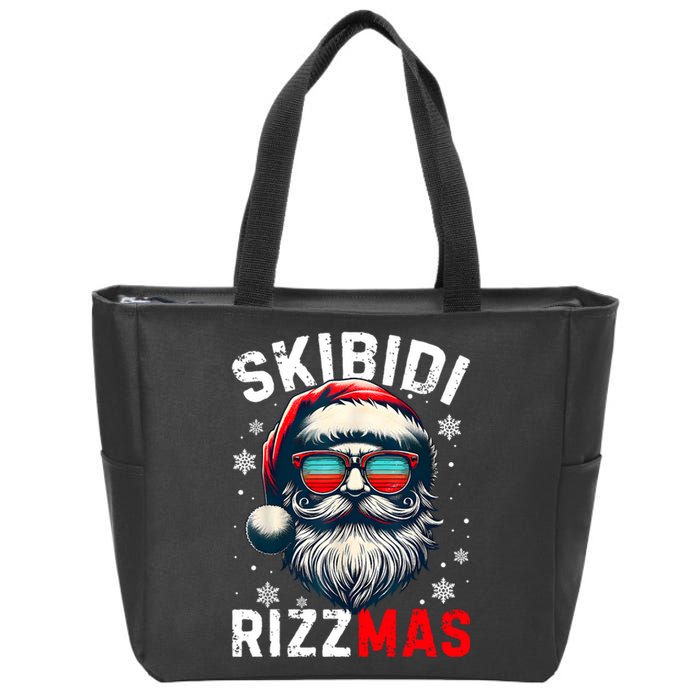 Rizzmas Christmas Rizz Santa Claus Charisma Xmas Zip Tote Bag