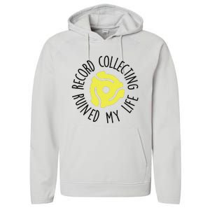 Record Collecting Ruined My Life Music Dj Vinyl Lover Performance Fleece Hoodie