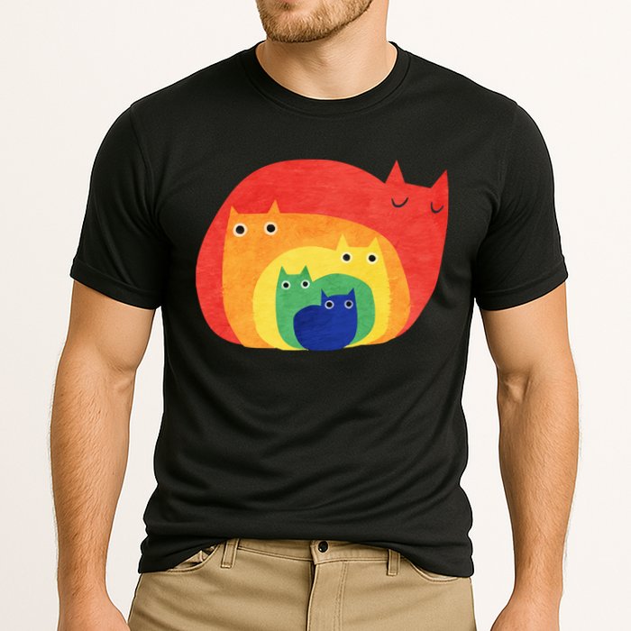 Rainbow Cats Cooling Performance Crew T-Shirt