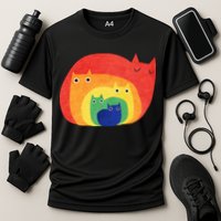 Rainbow Cats Cooling Performance Crew T-Shirt