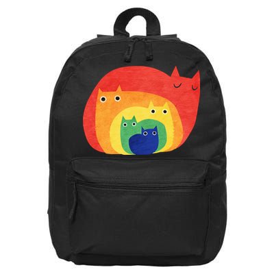 Rainbow Cats 16 in Basic Backpack
