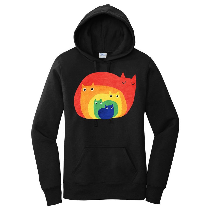 Rainbow Cats Women's Pullover Hoodie