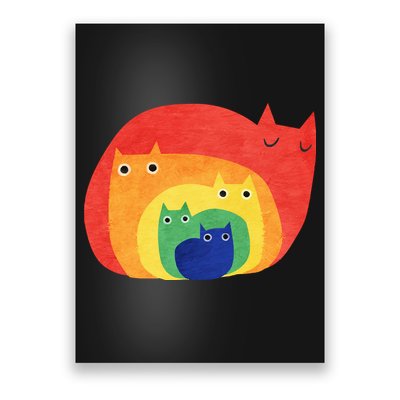 Rainbow Cats Poster
