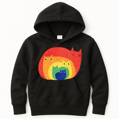 Rainbow Cats Kids Hoodie